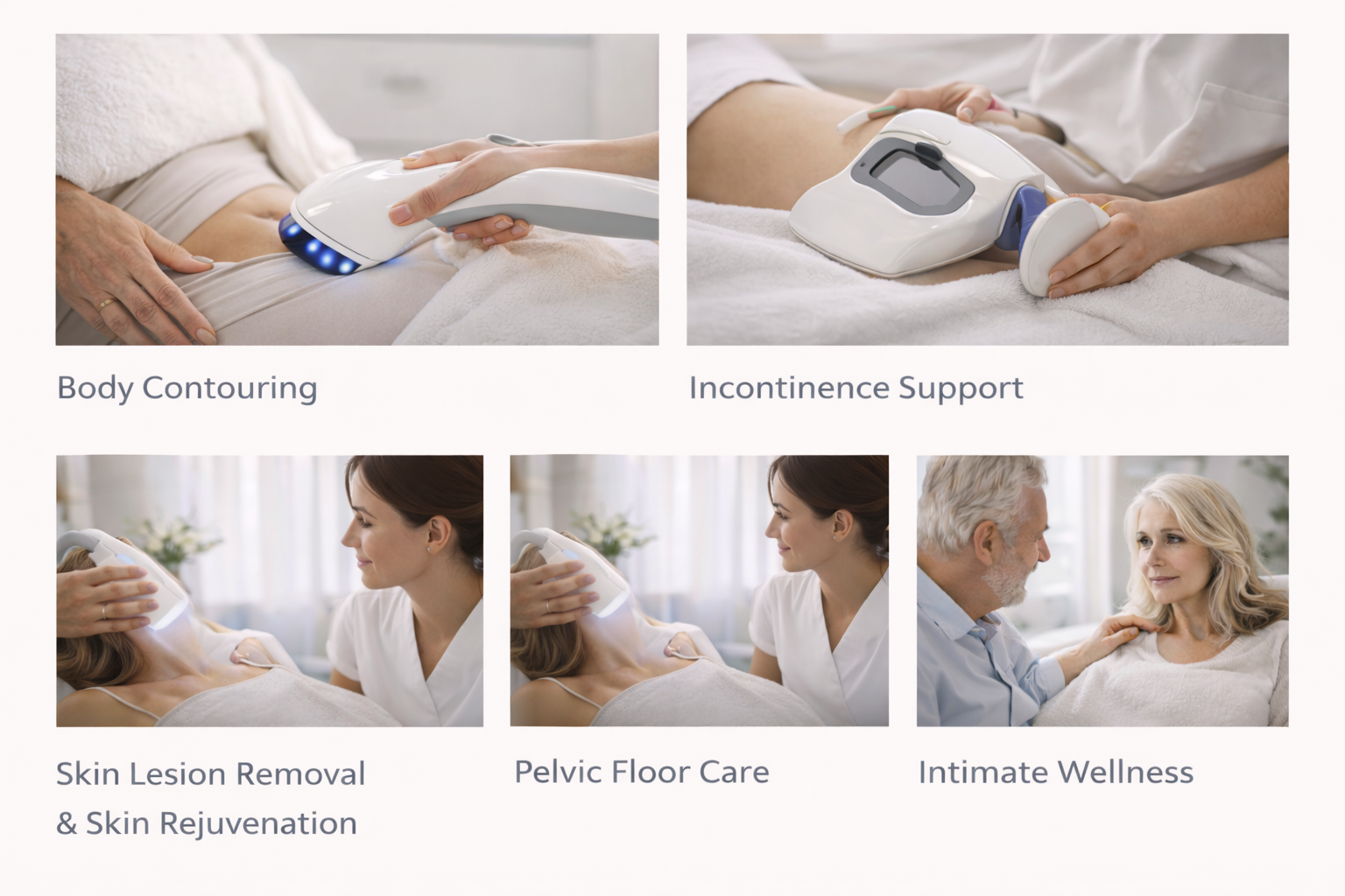 Collage of aesthetic care services