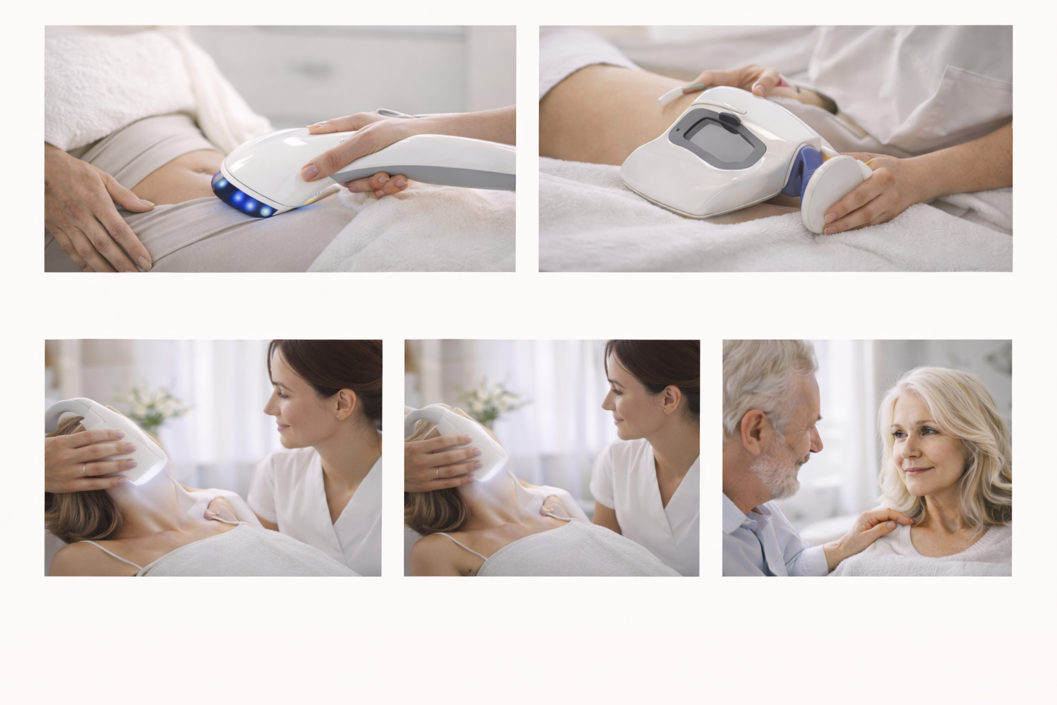 Collage of skin care services