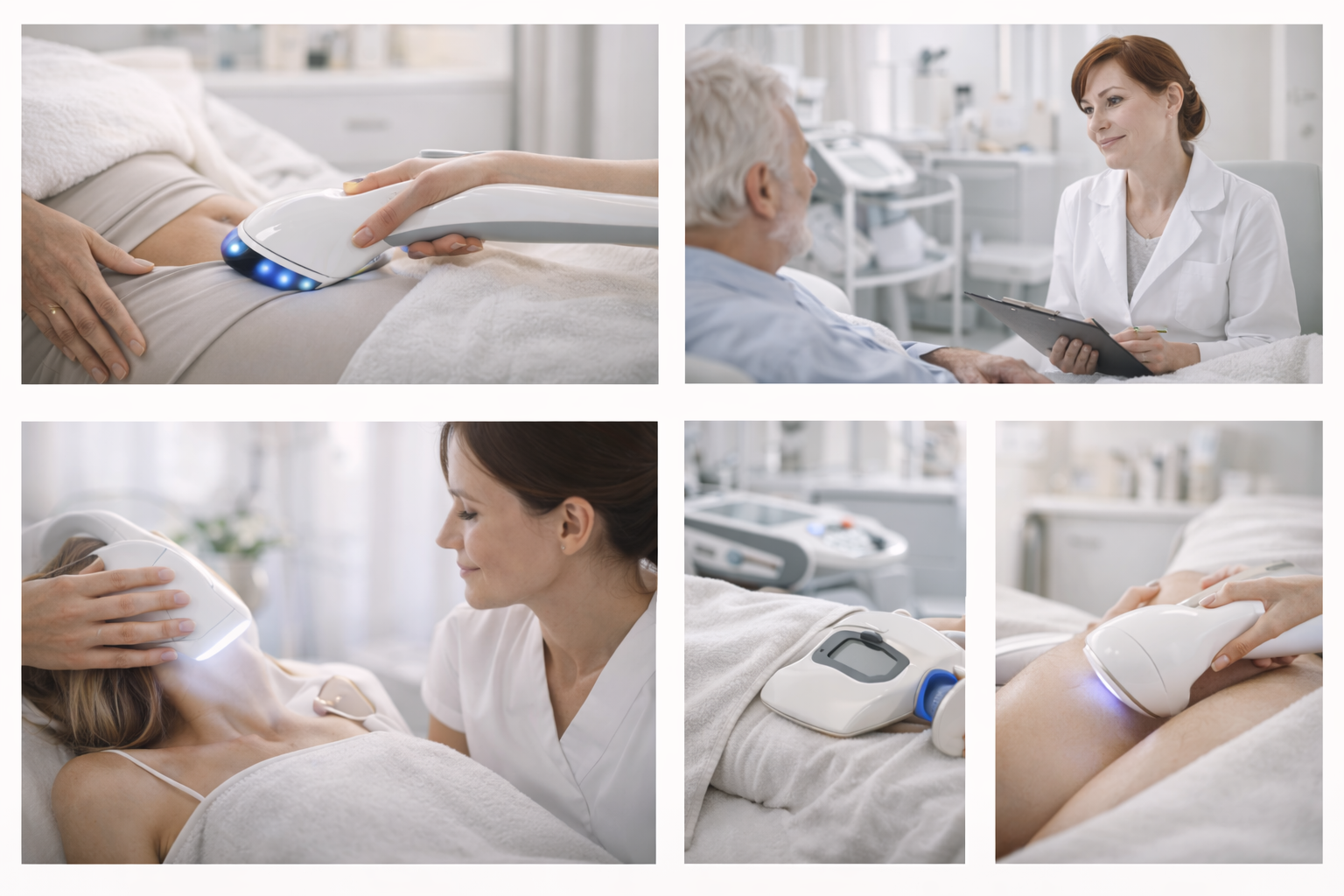 Collage of people who may benefit from the services
